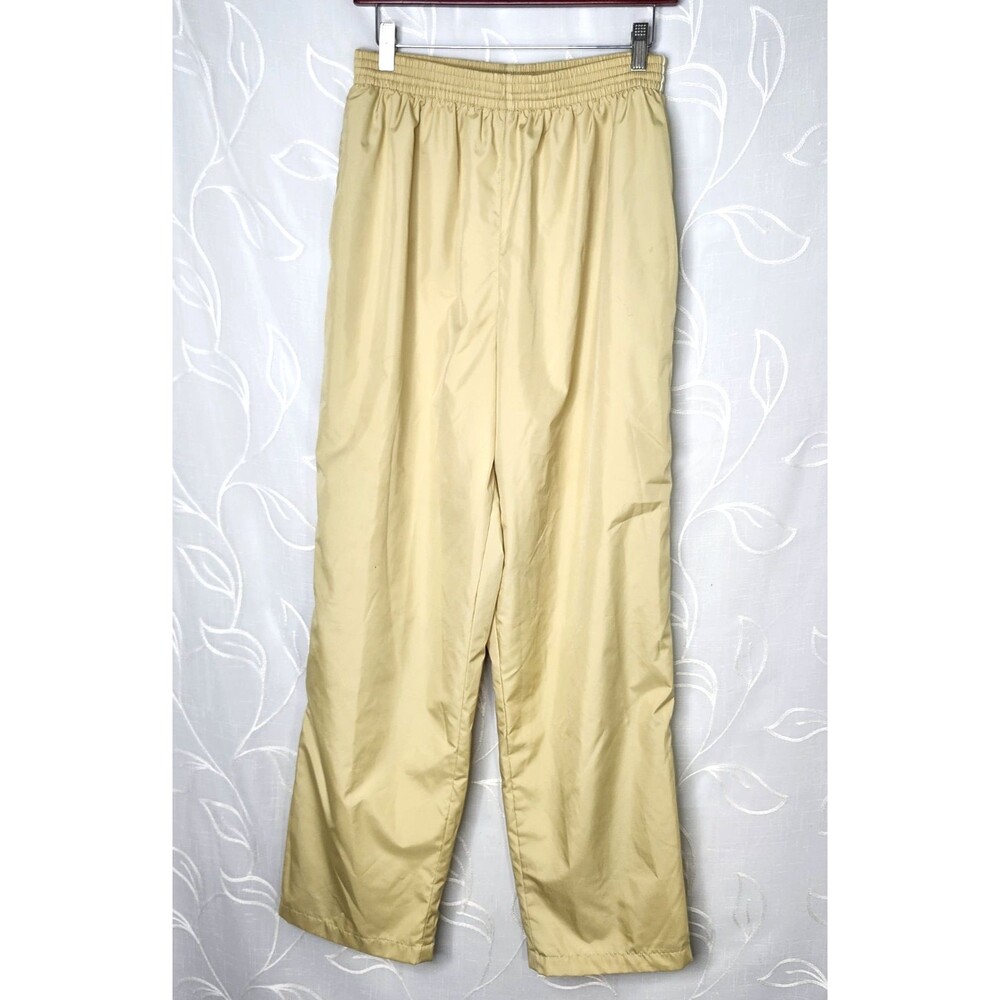 Vintage 90s Augusta Sportswear Large Track Pants Yellow Windbreaker Athletic USA
